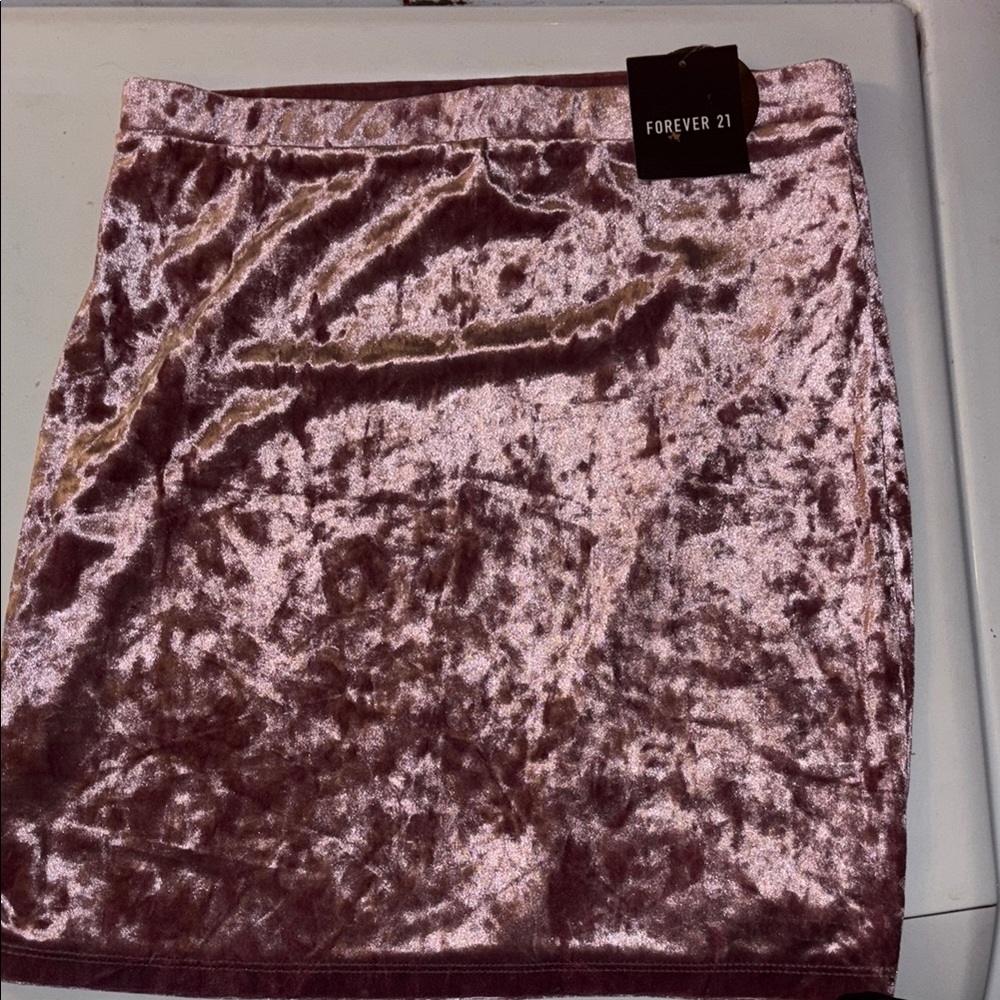 Forever 21 Pink Velvet Skirt